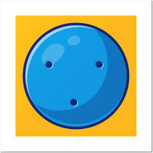 Hockey Blue Small Training Ball Posters and Art